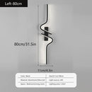 LED Wall Lamp Black 60/80/100cm Indoor Decoration For Bedroom Living Room Sofa - Ljojo