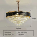 K9 Crystal Chandelier Living Room Villa Bedroom Ceiling Light - Ljojo