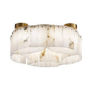 Gold Stone Ceiling Lamp Luxury Marble Lighting Copper Bedroom Decor by Ljojo