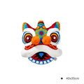 Ljojo 3D Lion Embroidery Velvet Tufted Cushion Pillow for Sofa, Home Decor