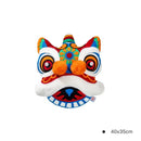 Ljojo 3D Lion Embroidery Velvet Tufted Cushion Pillow for Sofa, Home Decor