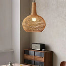 Wabi-Sabi Cap Rattan LED Pendant Lights - Japanese Tea Room Chandelier by Ljojo