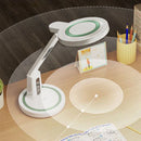 Ljojo LED Clock Table Lamp USB Chargeable Dimmable Desk Lamp Foldable Eye Protection Night Light