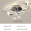 Modern Metal Acrylic LED Ceiling Pendant Lamp for Dining Living Home Decor by Ljojo