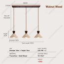 Modern Travertine Wood Pendant Light LED Hanging Chandelier for Dining Room Kitchen Island Bedroom by Ljojo