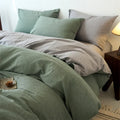 Ljojo 100% Cotton Yarn-Dyed 4-Piece Duvet Set - Ultra-Soft Bedding