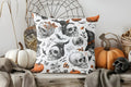 Halloween Skulls Witch Hat Patterned Pillow Cover by Ljojo for Sofa, Bedroom, Car
