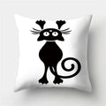 Cute Cat Cushion Cover 45x45cm - Ljojo Home Decor Pillowcases