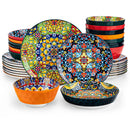 Ljojo 12/16/18/24-Piece Stoneware Dinnerware Set in Bohemian Style