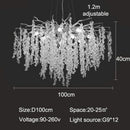 Ljojo Modern Luxury Crystal Chandelier LED Pendant Lamp Indoor Lighting Fixture