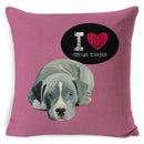 Dog Breed Cotton Linen Cushion Cover Set by Ljojo: Bull Terrier to Chihuahua & More
