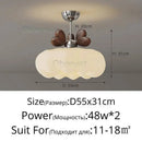Ljojo Walnut Deer Horn LED Pendant Light for Bedroom Living Room Indoor Lighting Fixture