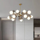 Nordic Glass Led Chandelier - Elegant Living Room & Bedroom Decoration Lighting - Ljojo