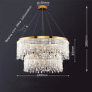 Nordic K9 Crystal Chandelier - All-Gold Led Round Ceiling Lamp - High-Quality Home Decor - Ljojo