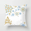 Blue Winter Snowflake Pillowcase for Stylish Christmas Decor by Ljojo