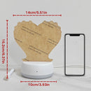 Heart LED Night Light Message Board USB Powered Warm Lamp Bedroom Decoration by Ljojo