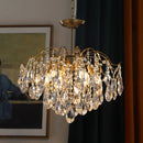 French Romantic K9 Crystal LED Metal Frame Chandelier for Living Room by Ljojo