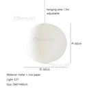 Ljojo Noguchi Isamu Paper Chandelier Lantern Ball for Bedroom Livingroom Zen Lamps