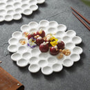 Ljojo 2024 Dessert Plate: High-End White Ceramic for Japanese & Western Cuisine