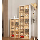 Ljojo™ Shoe Storage Box: Folding Organizer Rack with Magnetic Clear Door