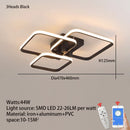 LODOOO Modern Led Chandelier for Living Room Bedroom Black Acrylic Aluminum Kitchen Ceiling Chandeliers AC85-265 by Ljojo