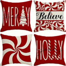 Ljojo Merry Christmas Pillow Cover for Festive Home Decor