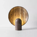 Ljojo Luxury Dark Travertine Resin Table Lamp - LED Modern Minimalist Home Decor