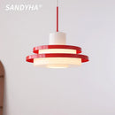 Ljojo Vintage Industrial Glass Pendant Light - Modern Chandelier for Restaurant Bar Living Room