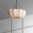Nordic Minimalist Wabi Sabi Fabric Pendant Lamp Chandelier for Living Room by Ljojo