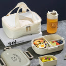 Ljojo 3-Compartment Bento Box 800ml: Microwave Safe Lunch Box for School Kids