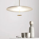Ljojo Minimalist Gold Black Ceiling Pendant Light for Living Room - Ultra-thin Ring Suspension Lamp