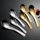 Ljojo 304 Stainless Steel Korean Children Soup Spoon Ice Cream Dessert Fruit Spoons