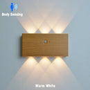 Ljojo LED Wall Lamp - Wireless Magnetic Installation, 4000mAh Battery, 6W Indoor Lighting