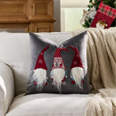 Embroidered Forest Deer Velvet Christmas Pillow Cover 45x45cm for Living Room & Bedroom by Ljojo
