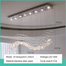 Modern Green Stone Glass LED Pendant Lights - Ljojo Chandeliers for Living Room Villa Hotel Decor