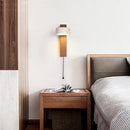 Bedroom Headboard Wall Lamp French Medieval Solid Wood Retro Lighting Cream Wabi-Sabi Ljojo