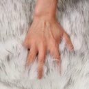 Ljojo Long Plush Fur Rug for Living Room, Bedroom - Luxurious Artificial Sheepskin Carpet