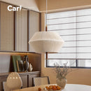 Ljojo Vintage Woven Fabric Bedroom Pendant Light Japanese Style Living Room Solid Wood Tea Room Lighting