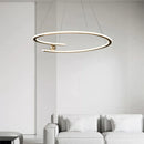 Nordic Simple Gold Ring LED Pendant Light for Living Room | Ljojo Chandelier Lighting