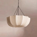 Ljojo Minimalist Retro Fabric Pendant Light Modern Chandelier for Living Room Dining Bedroom