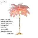Modern Ostrich Feather Gold LED Floor Lamp by Ljojo - Luxe Living Room & Bedroom Lighting
