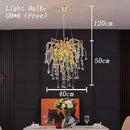 LED Crystal Water Drop Chandelier Lamp for Nordic Luxury Home Decor by Ljojo
