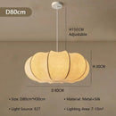 Japanese Wabi Sabi Style Silk Pumpkin Led Pendant Light - Retro Bedroom Chandelier by Ljojo