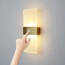 LED Touch Sensor Wall Lamp Black Modern Nordic Bedroom Living Room Sconce by Ljojo