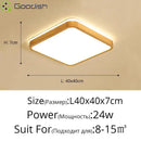 Ljojo Industrial Bauhaus Wooden Cloud Block LED Chandelier for Living Room Decor