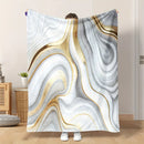 Ljojo Marble Flannel Blanket: Elegant, Cozy Sofa Throw for All Seasons