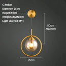 SANDYHA Modern Glass Wall Lamp | Nordic Bedroom Light for Home Decor | Ljojo