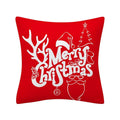 Ljojo Merry Christmas Print Sofa Cushion Decoration Pillowcase