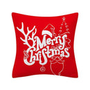 Ljojo Merry Christmas Print Sofa Cushion Decoration Pillowcase