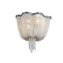 Ljojo Luxe Chrome Art Ceiling Light with Aluminum Chain Tassel